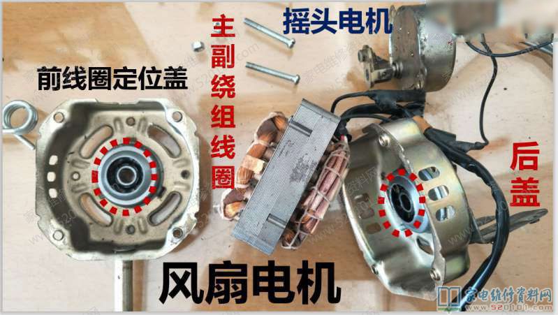 60W风机内部电磁线圈绿线与底线为主导绕组的电阻值