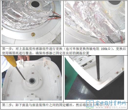 崩腾PFFY5001电饭锅传感器返潮后造成阻值