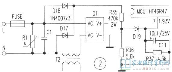 用DT890D数字表测得那时候电压电压为255VAC,查看使