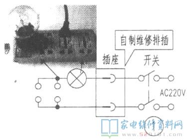 自做检修用开关电源排插的维护检修方式